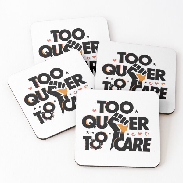 Item preview, Too Queer To Care Pride Empowerment Quote designed and sold by rainbowgremlin.