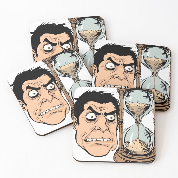 Item preview, Time Is Running Out Stressed Retro Comic Man designed and sold by rainbowgremlin.