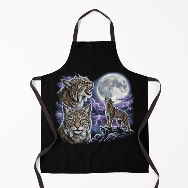 Item preview, Three Bobcat Lynx Moon Vintage 90s Airbrush Y2K Grunge Graphic designed and sold by EvrmoodCo.