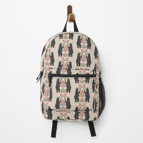 Item preview, Black Bears with Daisies and Tulips Folk Art – Scandinavian Folk Art by heidiannemorris © designed and sold by FOLK ART FUSION by heidiannemorris.