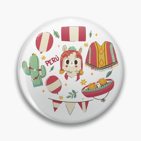 Item preview, Cute Kawaii Llama & Peru Symbols - Peruvian Culture Adventure designed and sold by Krasnovaovaova.
