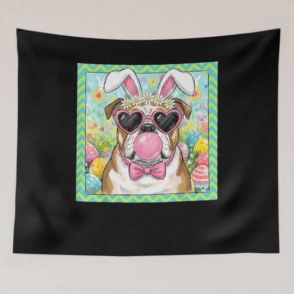 Item preview, Easter Dog Bunny Ears Funny English Bulldog Easter Bunny Dog designed and sold by Boutkimaewab.