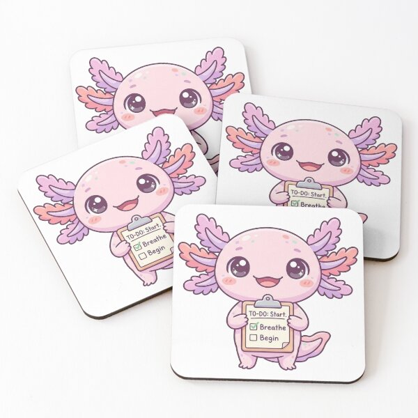 Item preview, Kawaii Axolotl To Do Start Checklist designed and sold by Visual Dept..