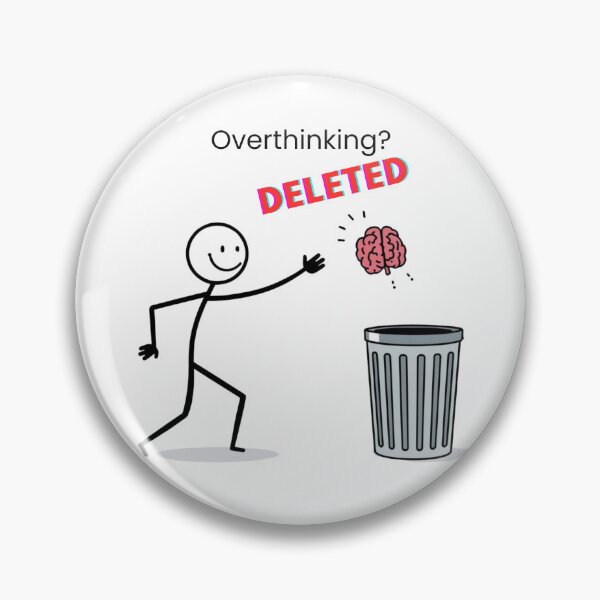 Item preview, Overthinking Deleted Glitch Aesthetic Funny Mental Health Meme Design designed and sold by MoonVibe-studio.