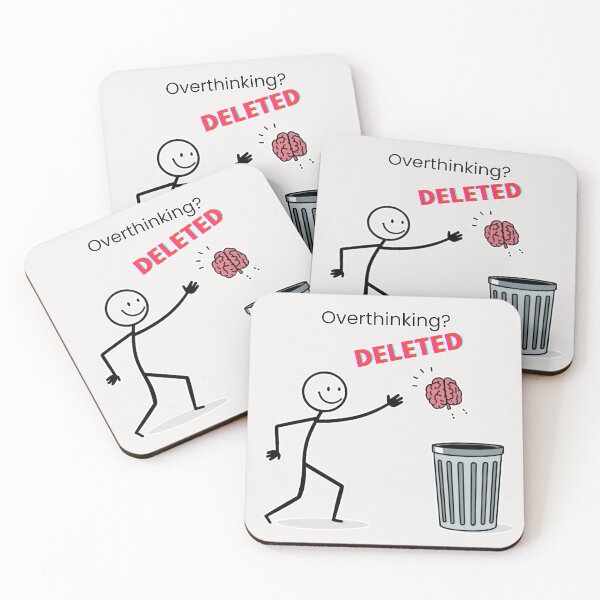 Item preview, Overthinking Deleted Glitch Aesthetic Funny Mental Health Meme Design designed and sold by MoonVibe-studio.