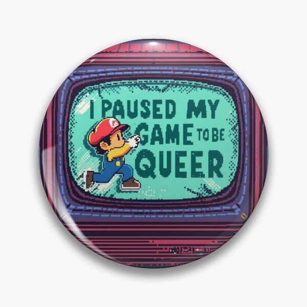 Item preview, 8-Bit Retro Gaming Pixel TV Queer Pride Art designed and sold by rainbowgremlin.