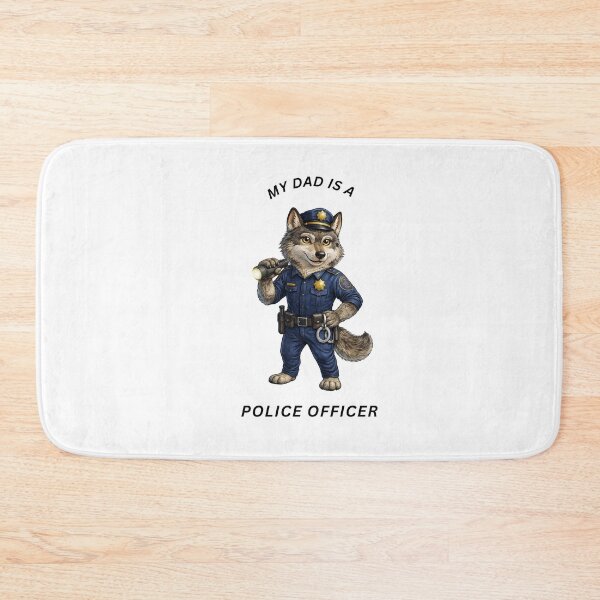 Item preview, My Dad Is a Police Officer Wolf – Cute Animal Cop Design designed and sold by GeoWild Designs.
