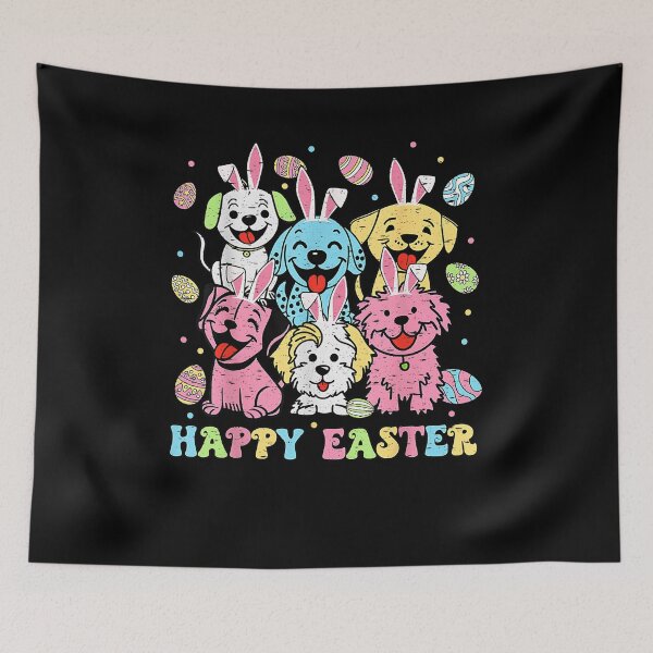 Item preview, Funny Happy Easter Dog Mom Dad Dog Group Easter Day Kids designed and sold by Boutkimaewab.