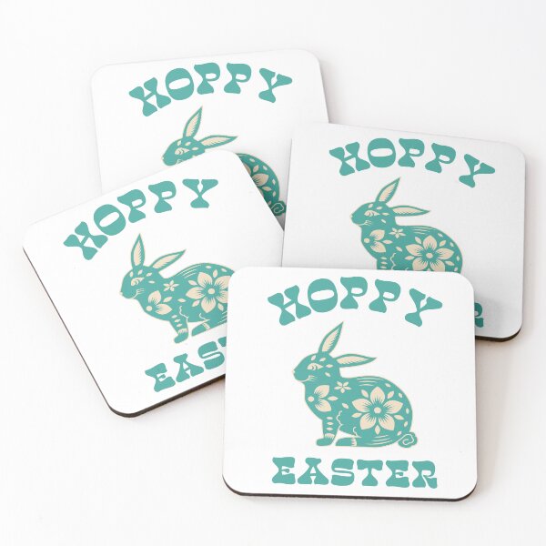 Item preview, Hoppy Easter Retro 70s Groovy Bunny Folk Art Silhouette designed and sold by EvrmoodCo.