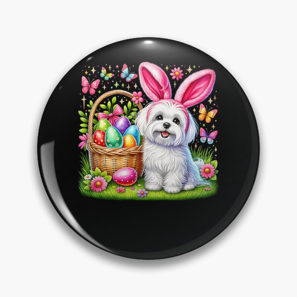 Item preview, Cute Bunny Maltese Dog Easter Eggs Basket Easter Day Party designed and sold by Boutkimaewab.
