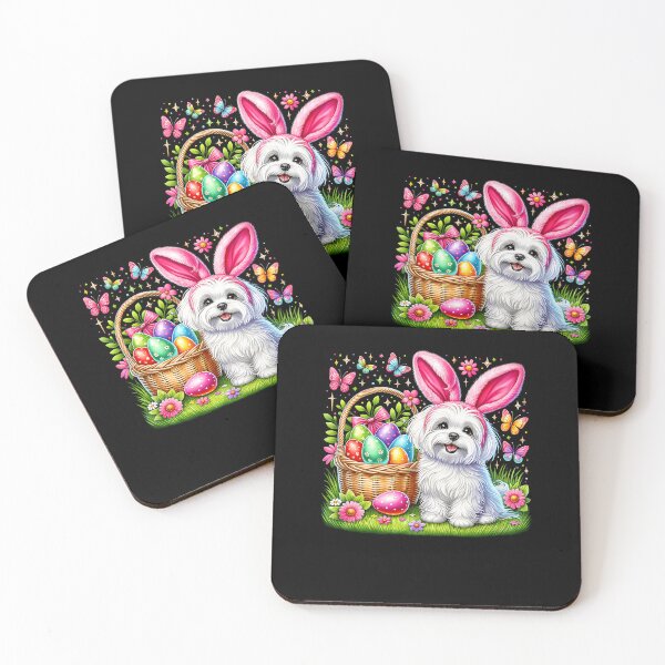 Item preview, Cute Bunny Maltese Dog Easter Eggs Basket Easter Day Party designed and sold by Boutkimaewab.