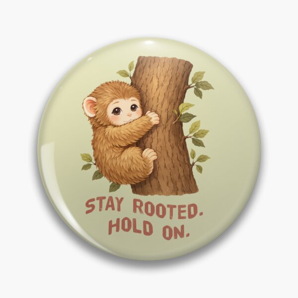 Item preview, Monkey Stay Rooted Hold On Emotional Support Reminder designed and sold by PunchDrop.