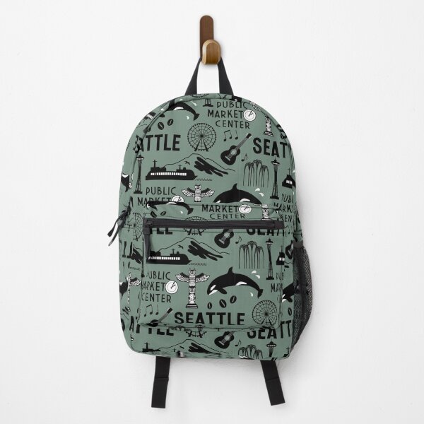 Item preview, Iconic Seattle Landmarks and Culture Pattern designed and sold by Frollein S Berlin.