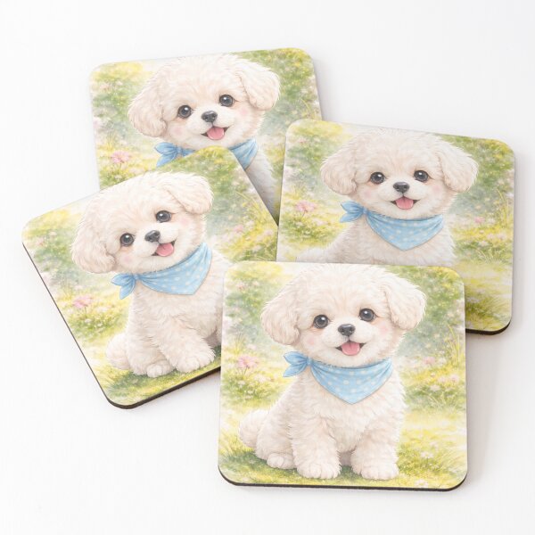Item preview, White Poodle Watercolor Illustration designed and sold by sofchch.