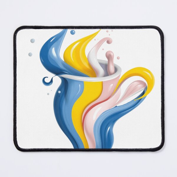 Item preview, Pansexual Pride Liquid Splash Abstract Mug Art designed and sold by rainbowgremlin.