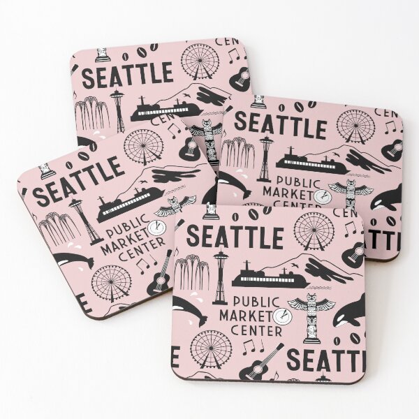 Item preview, Iconic Seattle Landmarks and Culture Pattern designed and sold by Frollein S Berlin.