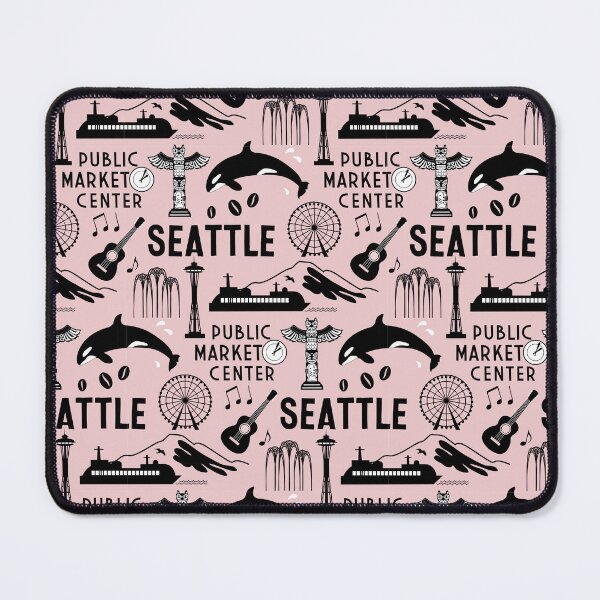 Item preview, Iconic Seattle Landmarks and Culture Pattern designed and sold by Frollein S Berlin.