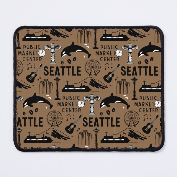 Item preview, Iconic Seattle Landmarks and Culture Pattern designed and sold by Frollein S Berlin.
