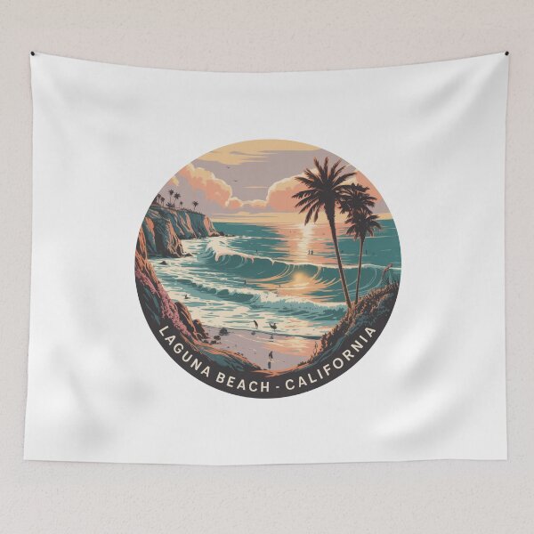 Item preview, Laguna Beach California: Coastal Sunset Illustration designed and sold by CircinusStore.