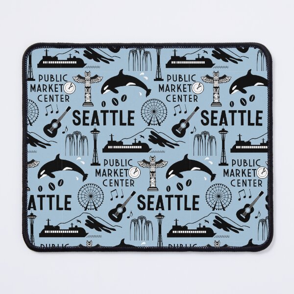 Item preview, Iconic Seattle Landmarks and Culture Pattern designed and sold by Frollein S Berlin.