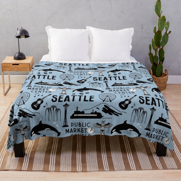 Item preview, Iconic Seattle Landmarks and Culture Pattern designed and sold by Frollein S Berlin.