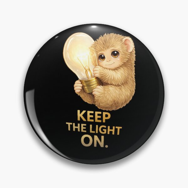 Item preview, Monkey Holding Light Keep The Light On Motivational Comfort designed and sold by PunchDrop.