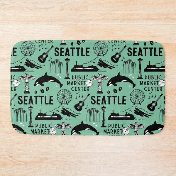 Artikelvorschau, Seattle Icons Pattern – Mint entworfen und verkauft von Frollein S Berlin.