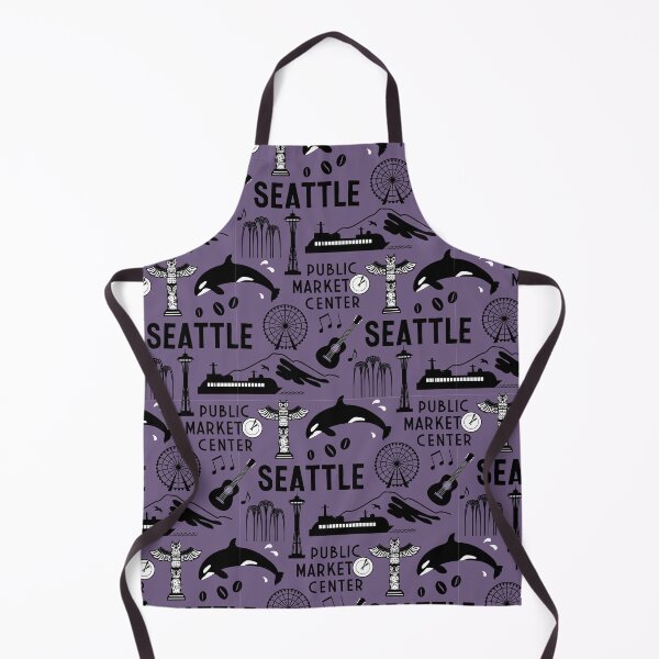 Item preview, Iconic Seattle Landmarks and Culture Pattern designed and sold by Frollein S Berlin.