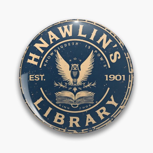 Item preview, Hawkins Public Library - Vintage Librarian Design designed and sold by WowDezign.