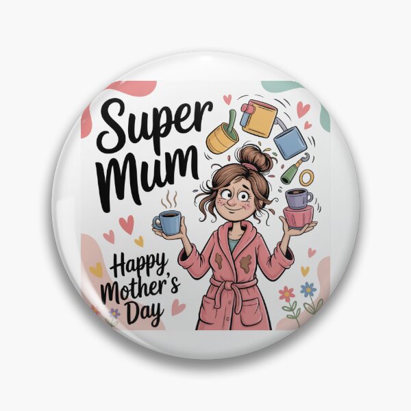 Item preview, Super Mum Happy Mother's Day | Funny Superhero Mum designed and sold by Midnight Veil Designs.