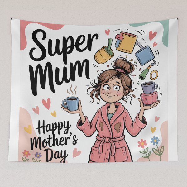 Item preview, Super Mum Happy Mother's Day | Funny Superhero Mum designed and sold by Midnight Veil Designs.
