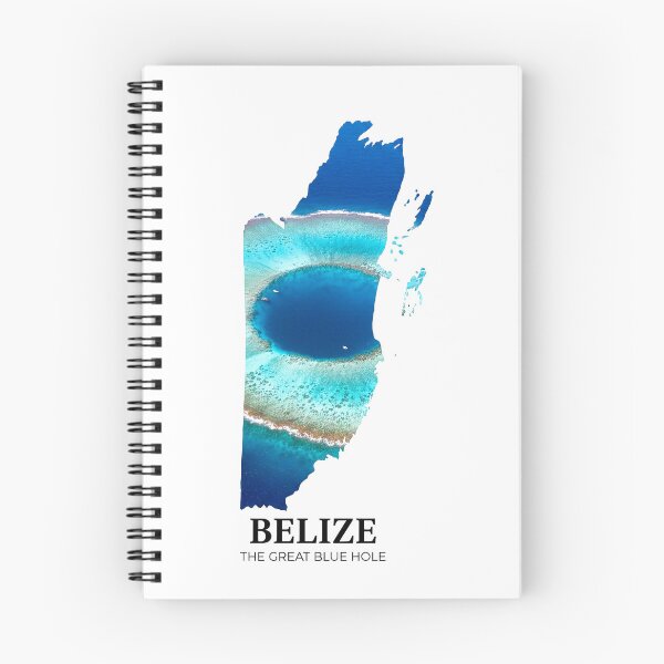 Item preview, Belize Map The Great Blue Hole Marine Wonder Art designed and sold by AbulailArt.