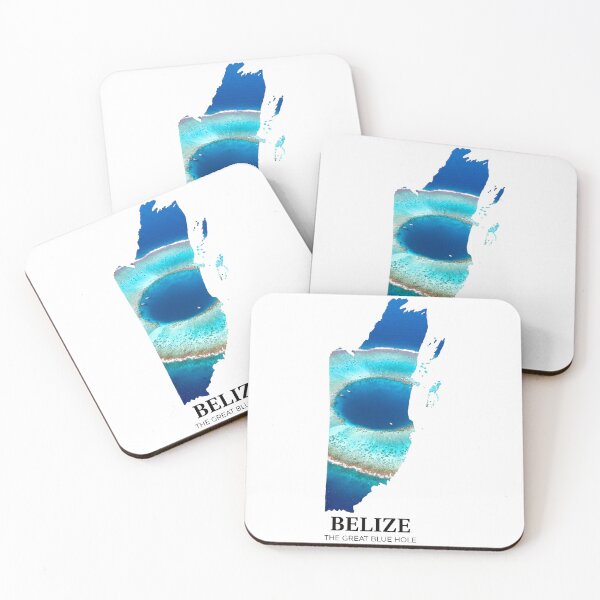Item preview, Belize Map The Great Blue Hole Marine Wonder Art designed and sold by AbulailArt.