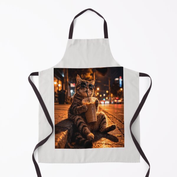Item preview, Cat Meme Drinking Ice Coffee designed and sold by erozzz.