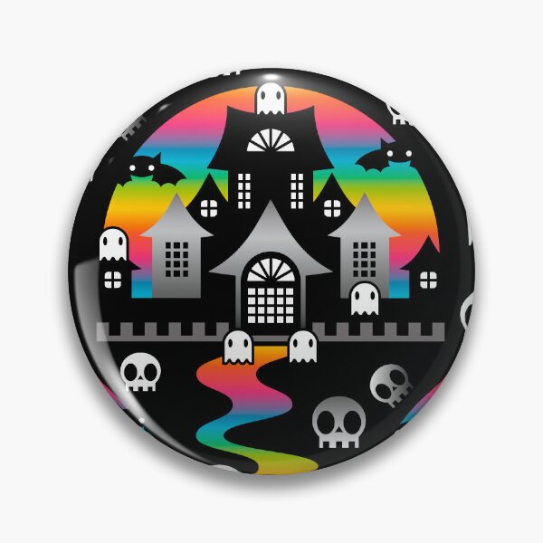 Item preview, Gradient Rainbow Halloween Artwork with skulls, ghosts, bats designed and sold by Frollein S Berlin.