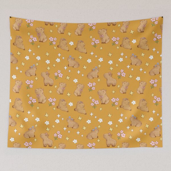 Item preview, Capybara seamless pattern designed and sold by SimoesArtistry.