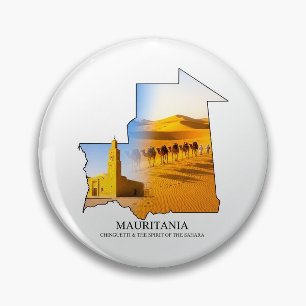Item preview, Mauritania Map Chinguetti and The Spirit of the Sahara Art designed and sold by AbulailArt.