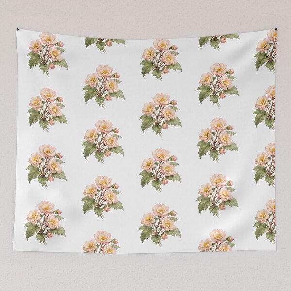 Item preview, Soft Peach Begonia Botanical Illustration designed and sold by t-patterns.