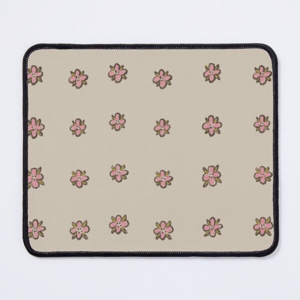 Item preview, Mini Pink Floral Grid Pattern on Beige Background designed and sold by artievarudzite.