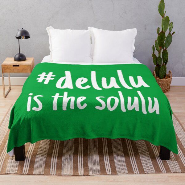Item preview, Delulu is the Solulu | Funny Aesthetic White Lettering Design designed and sold by MFGB-Creations.