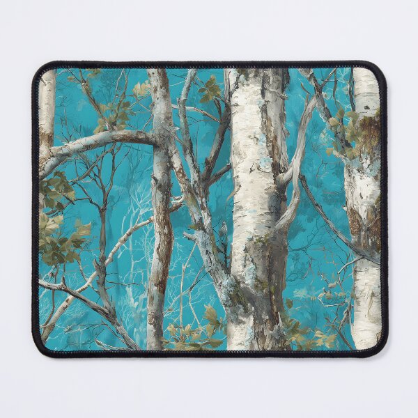 Item preview, Turquoise Camouflage Forest Print with White Birch Trees and Natural Woodland Outdoor Realtree designed and sold by meganohm.