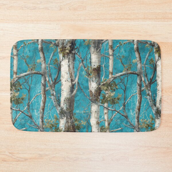 Item preview, Turquoise Camouflage Forest Print with White Birch Trees and Natural Woodland Outdoor Realtree designed and sold by meganohm.