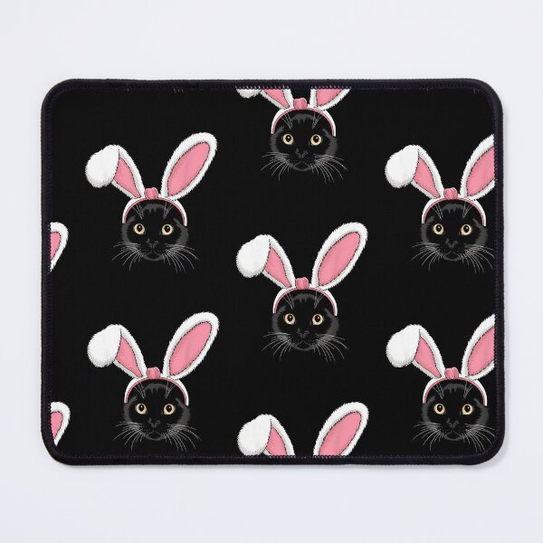 Item preview, Black Cat with Bunny Ears Cute Easter Girls Kids Cat Lovers designed and sold by Goleon12.