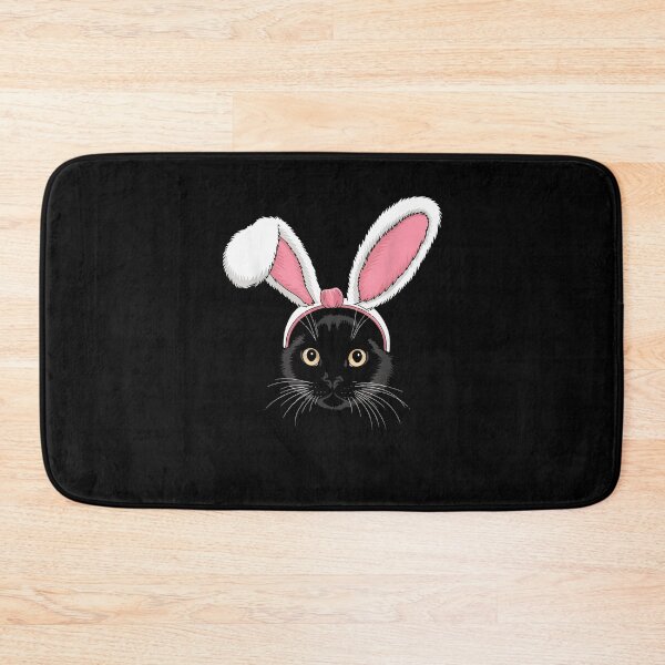Item preview, Black Cat with Bunny Ears Cute Easter Girls Kids Cat Lovers designed and sold by Goleon12.