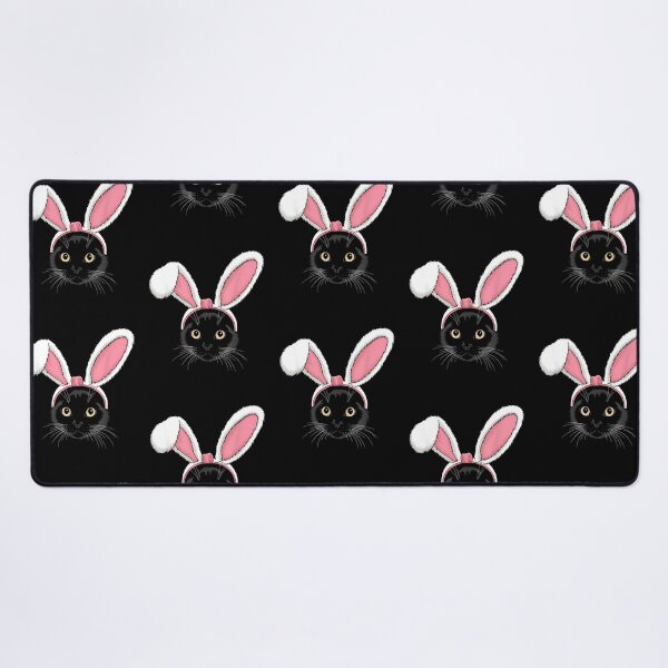 Item preview, Black Cat with Bunny Ears Cute Easter Girls Kids Cat Lovers designed and sold by Goleon12.