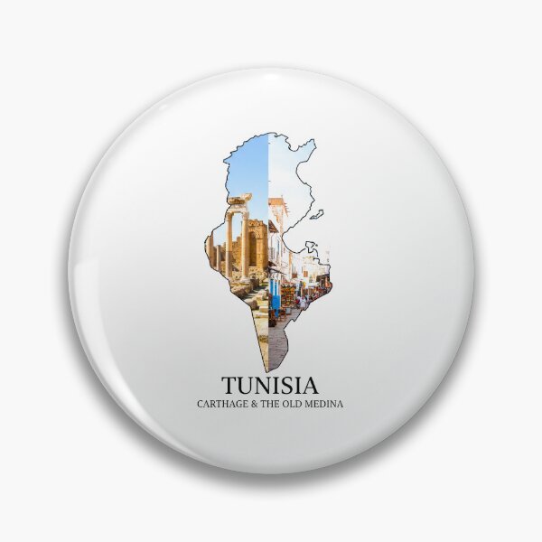 Item preview, Tunisia Map Carthage and The Old Medina Heritage Art designed and sold by AbulailArt.