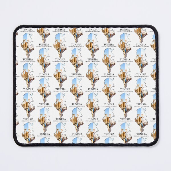 Item preview, Tunisia Map Carthage and The Old Medina Heritage Art designed and sold by AbulailArt.