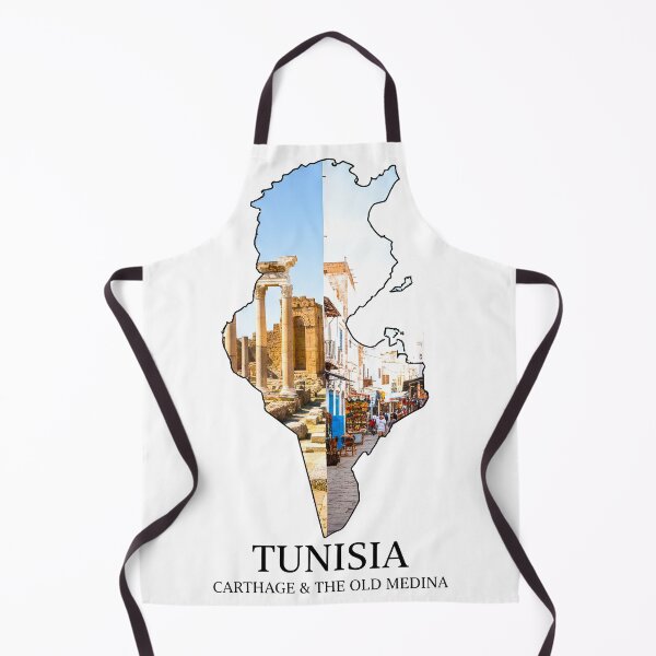 Item preview, Tunisia Map Carthage and The Old Medina Heritage Art designed and sold by AbulailArt.