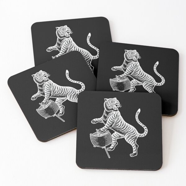Item preview, Asian Tiger Playing Drum designed and sold by Analog Aura .