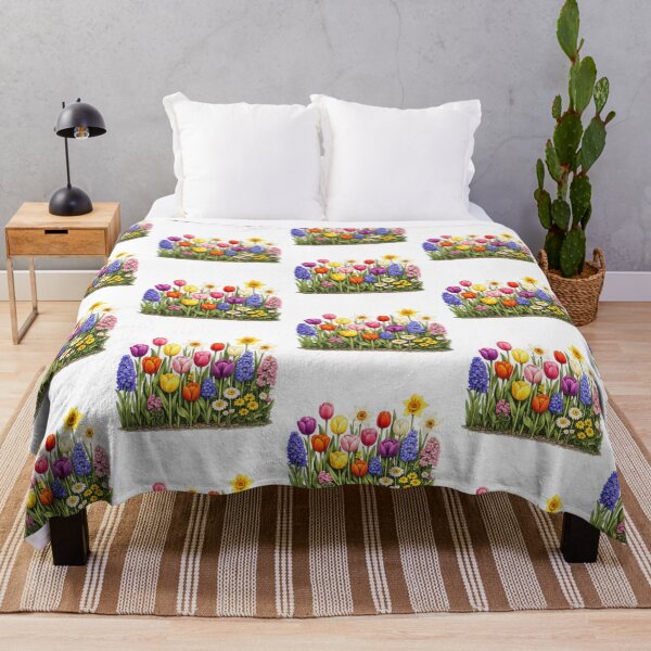 Item preview, Vibrant Spring Tulip and Daffodil Garden Illustration designed and sold by t-patterns.